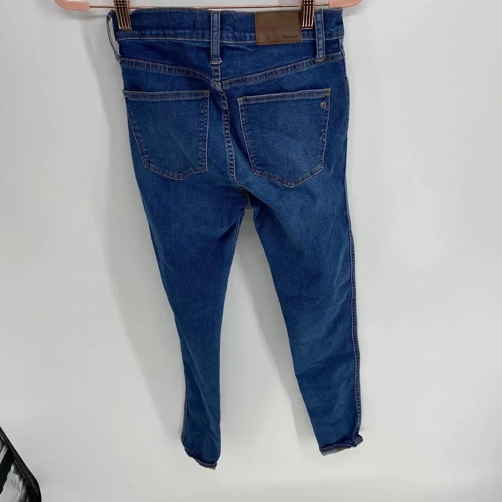 Madewell dark wash 9 inch high rise skinny jeans womens 25